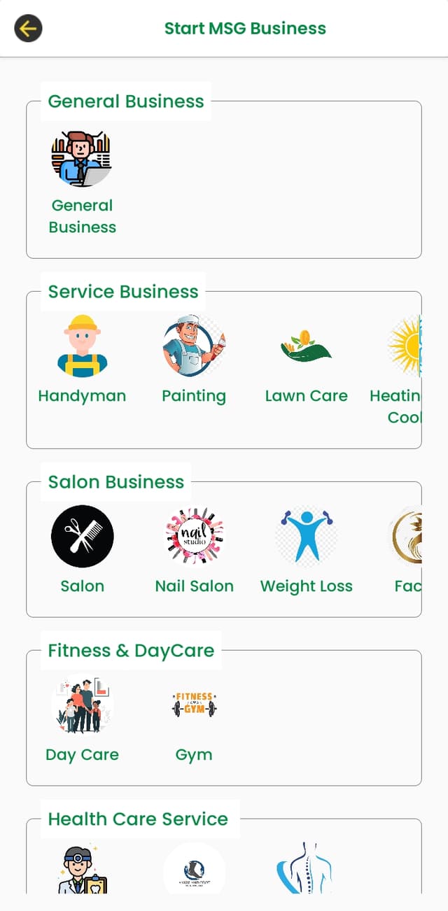 MyServiceGo App Screen